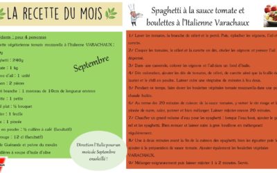 La recette du mois – Septembre